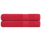 VidaXL Towels 2 pcs 100x200 cm 360 g m² 100% cotton red