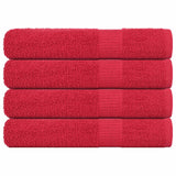 Vidaxl Towels 4 ST 100x200 cm 360 g m² 100% cotton red