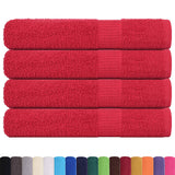 Vidaxl Towels 4 ST 100x200 cm 360 g m² 100% cotton red