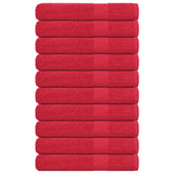Vidaxl -håndklær 10 stk 100x200 cm 360 g m² 100% bomulls rød