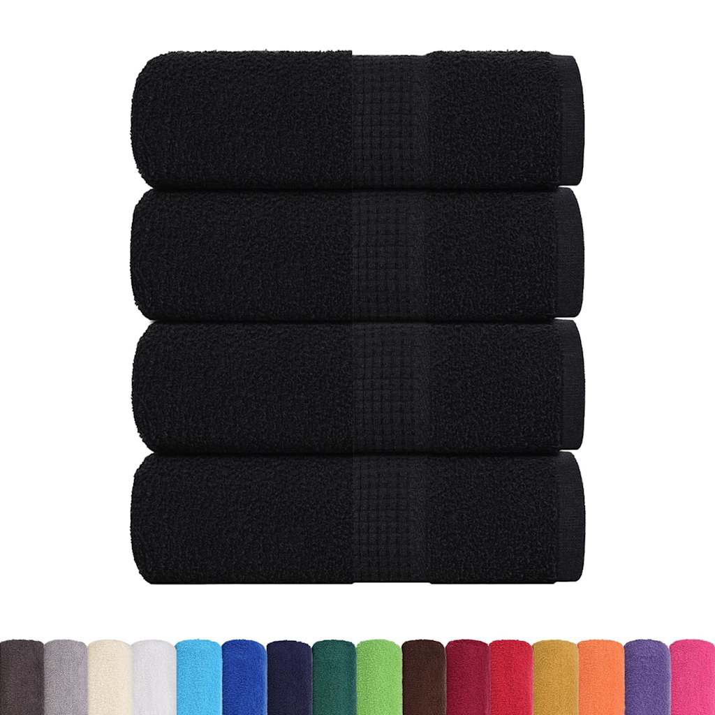 Vidaxl Guest Wipes 4 PCS 30x50 cm 360 g m² 100% bomullssvart