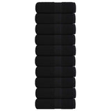 Vidaxl gastendoekjes 10 st 30x50 cm 360 g m² 100% katoen zwart
