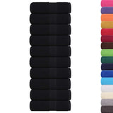 Vidaxl gastendoekjes 10 st 30x50 cm 360 g m² 100% katoen zwart