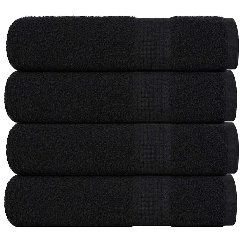Vidaxl towels 4 st 50x100 cm 360 g m² 100% cotton black