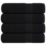Vidaxl towels 4 st 50x100 cm 360 g m² 100% cotton black
