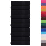Vidaxl brisače 10 St 50x100 cm 360 g m² 100% bombažne črne barve