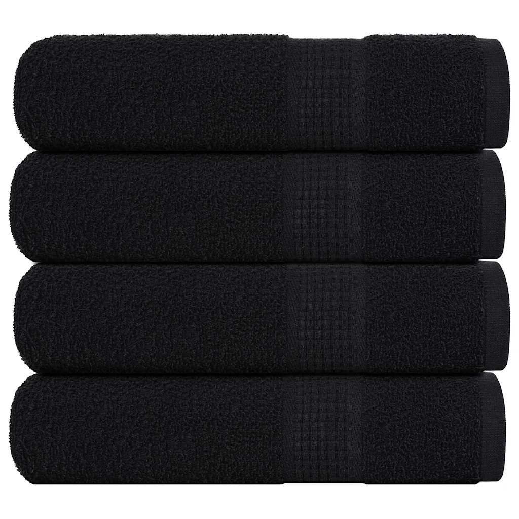 Vidaxl Bath towels 4 ST 100x150 cm 360 g m² 100% cotton black