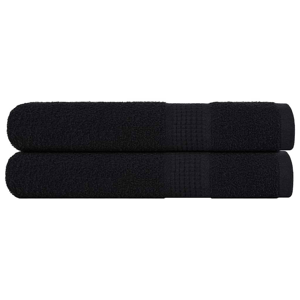 Vidaxl towels 2 pcs 100x200 cm 360 g m² 100% cotton black