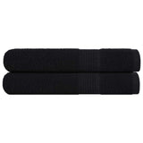 Vidaxl towels 2 pcs 100x200 cm 360 g m² 100% cotton black