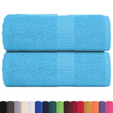 VidaXL soap wipes 2 st 30x30 cm 360 g m² 100% cotton turquoise