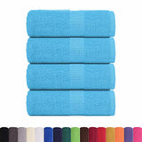 VidaXL soap wipes 4 st 30x30 cm 360 g m² 100% cotton turquoise
