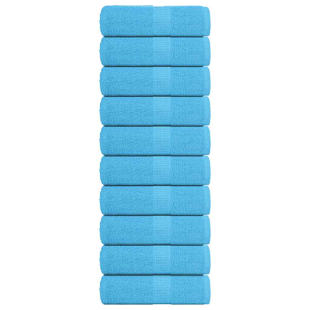 Vidaxl Guest Wipes 10 PCS 30x50 cm 360 g m² 100% di cotone turchese