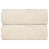 VidaXL soap wipes 2 st 30x30 cm 360 g m² 100% cotton cream -colored