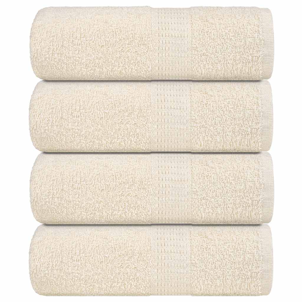 VidaXL soap wipes 4 st 30x30 cm 360 g m² 100% cotton cream -colored