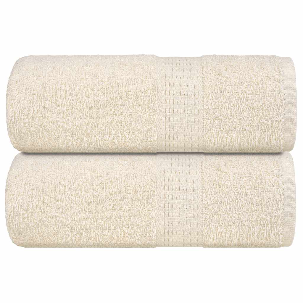 Vidaxl Guest wipes 2 pcs 30x50 cm 360 g m² 100% cotton cream -colored