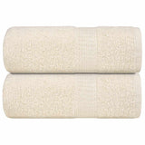 Vidaxl Guest wipes 2 pcs 30x50 cm 360 g m² 100% cotton cream -colored
