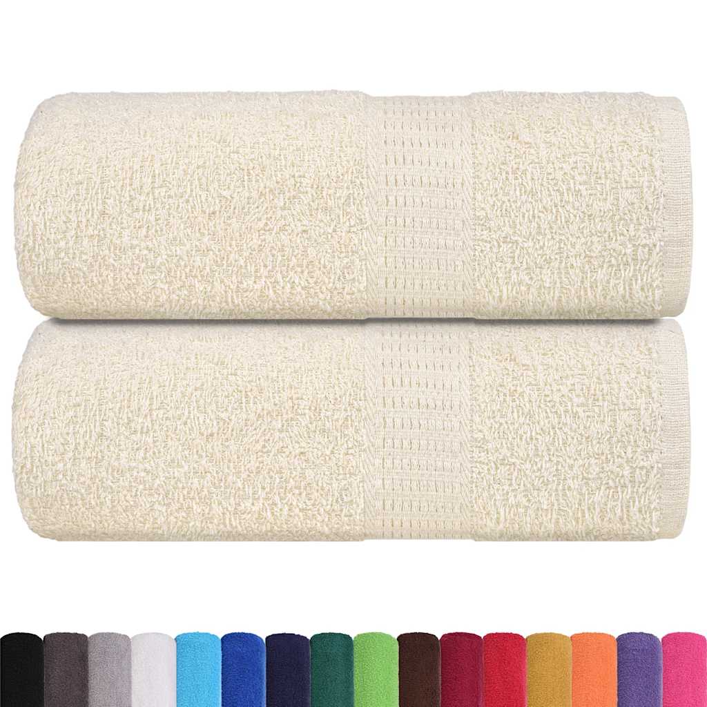 Vidaxl Guest wipes 2 pcs 30x50 cm 360 g m² 100% cotton cream -colored