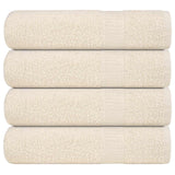 Asciugamani Vidaxl 4 ST 50x100 cm 360 g m² 100% Crema di cotone -Collorato