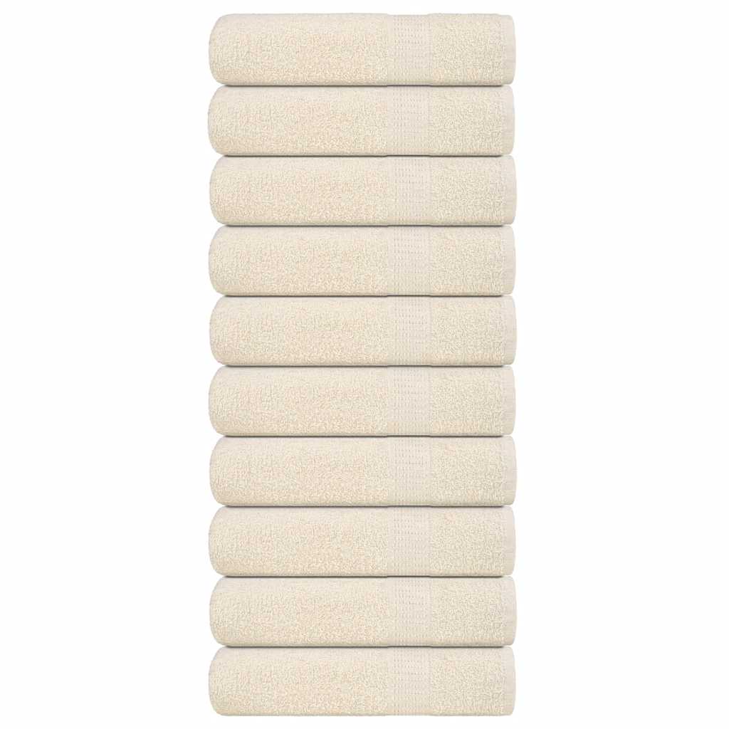 Vidaxl Bath towels 10 ST 100x150cm 360 g m² 100% cotton cream colored