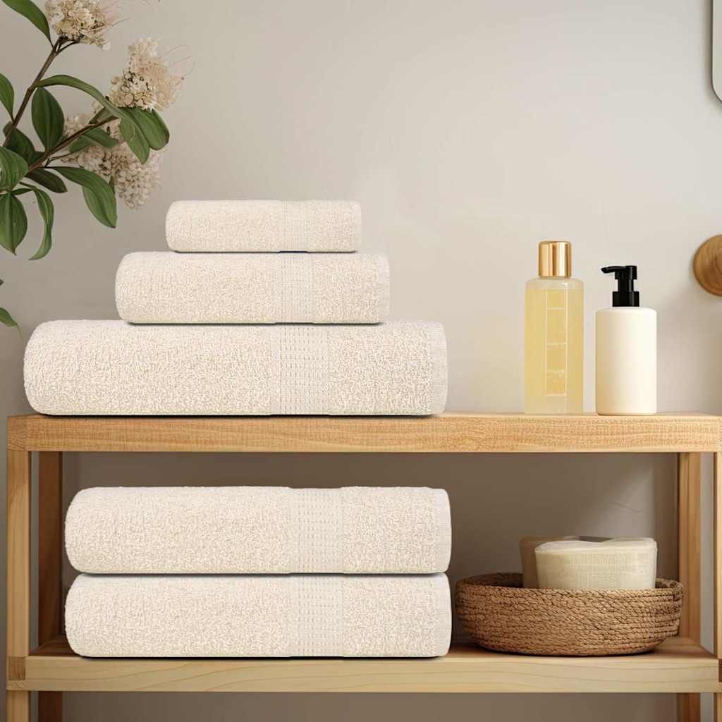 Vidaxl Bath towels 10 ST 100x150cm 360 g m² 100% cotton cream colored