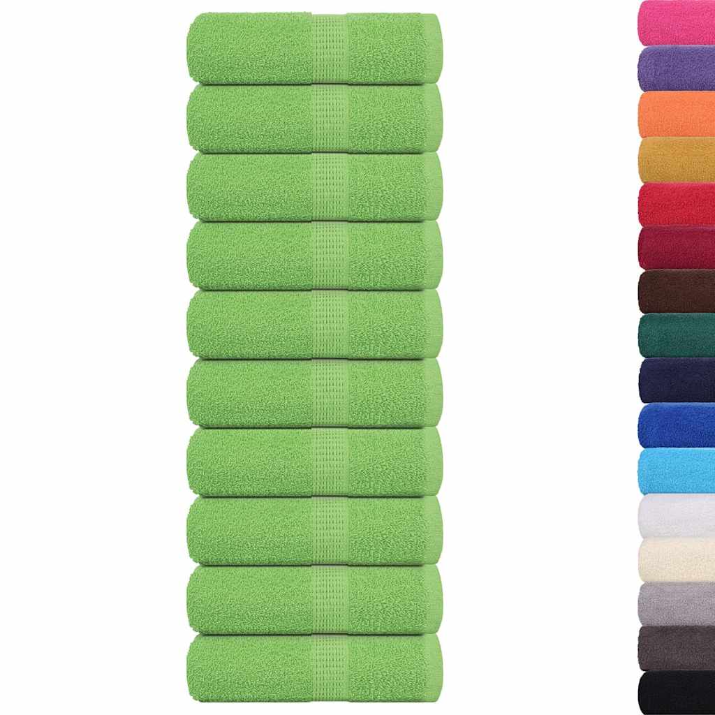 Vidaxl SOAP WIRES 10 ST 30X30 cm 360 g m² 100% bavlněná jablko zelená