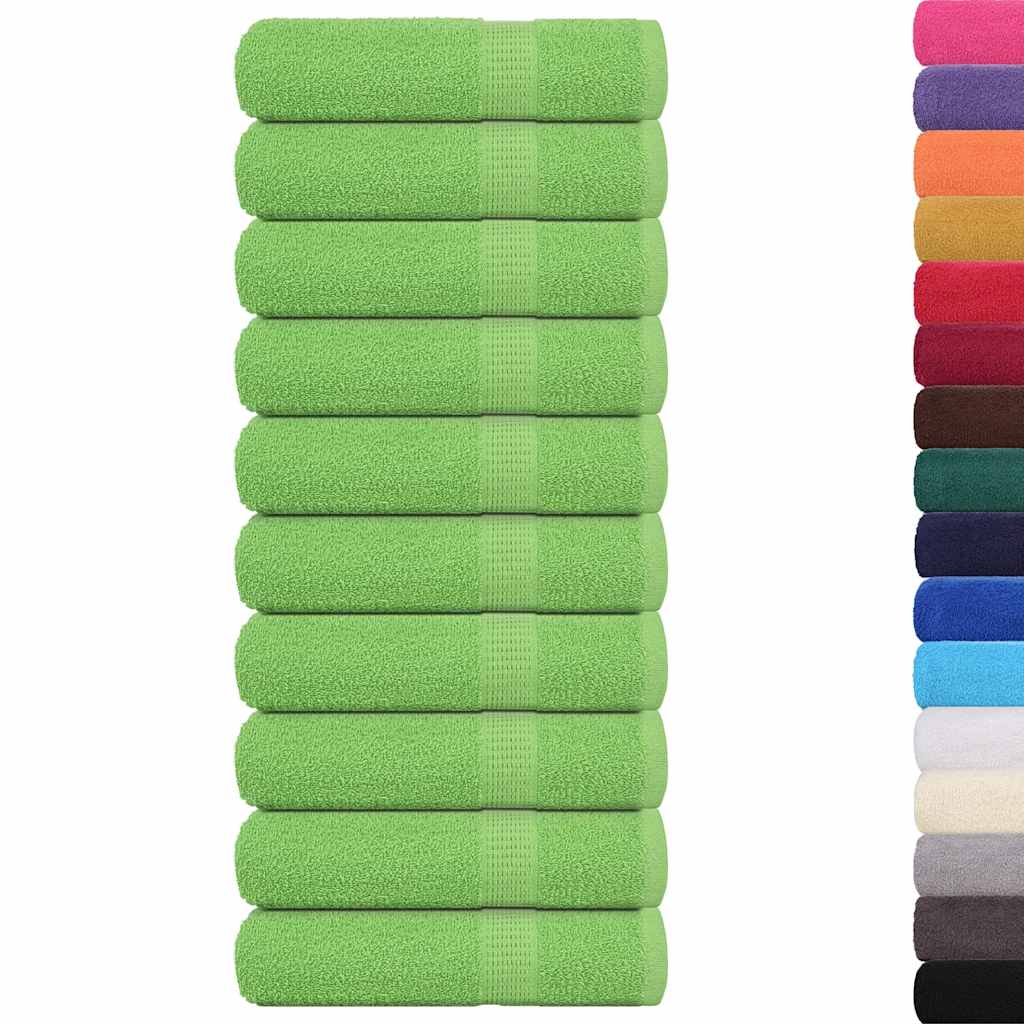 Vidaxl towels 10 st 50x100 cm 360 g m² 100% cotton apple green