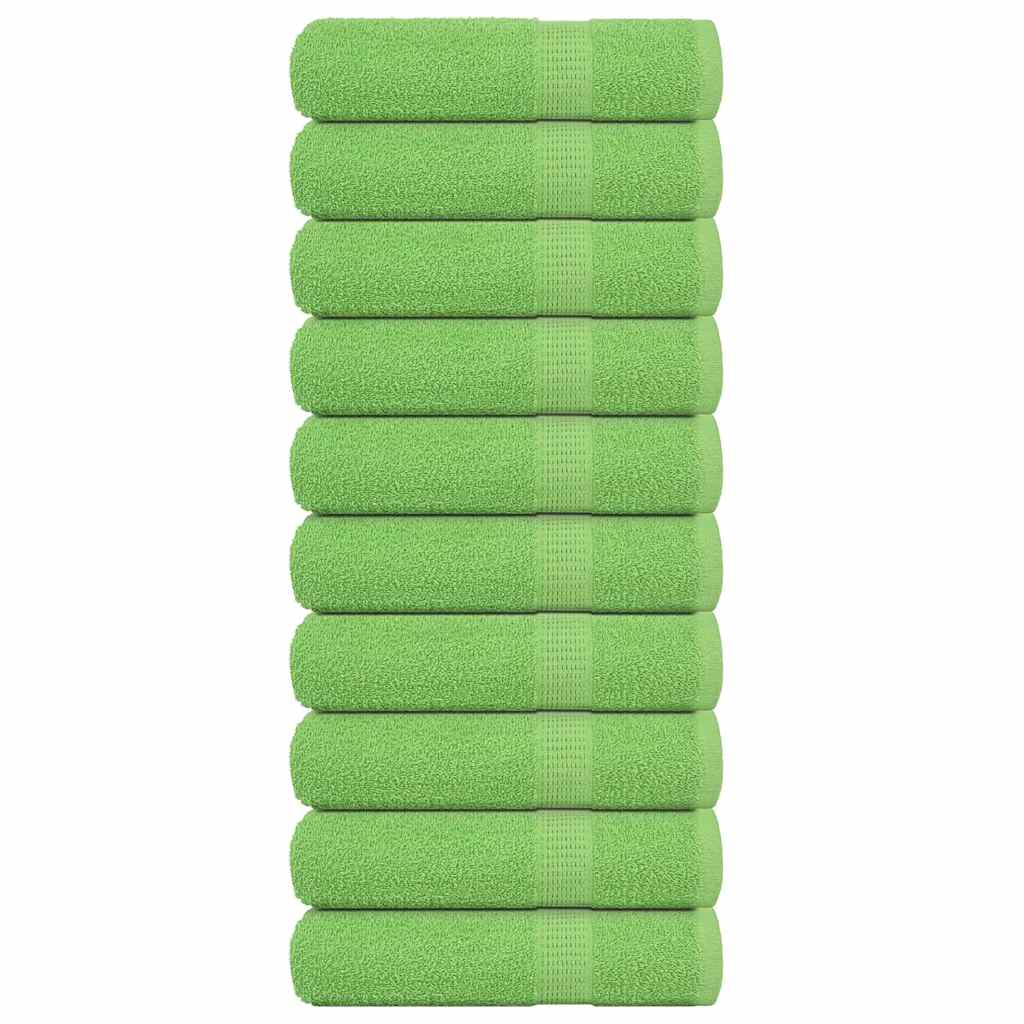 Vidaxl sprchové ručníky 10 st 70x140 cm 360 g m² 100% bavlněné jablko zeleně