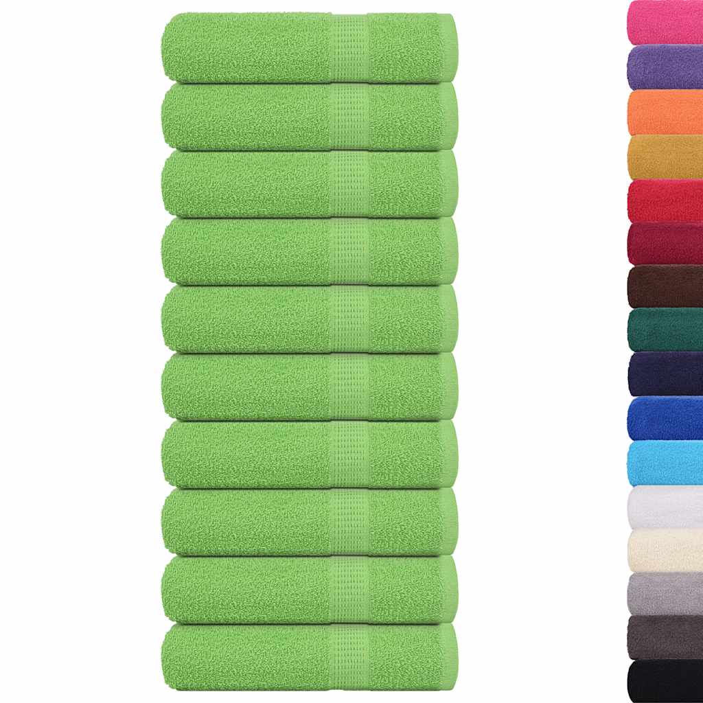 Vidaxl sprchové ručníky 10 st 70x140 cm 360 g m² 100% bavlněné jablko zeleně