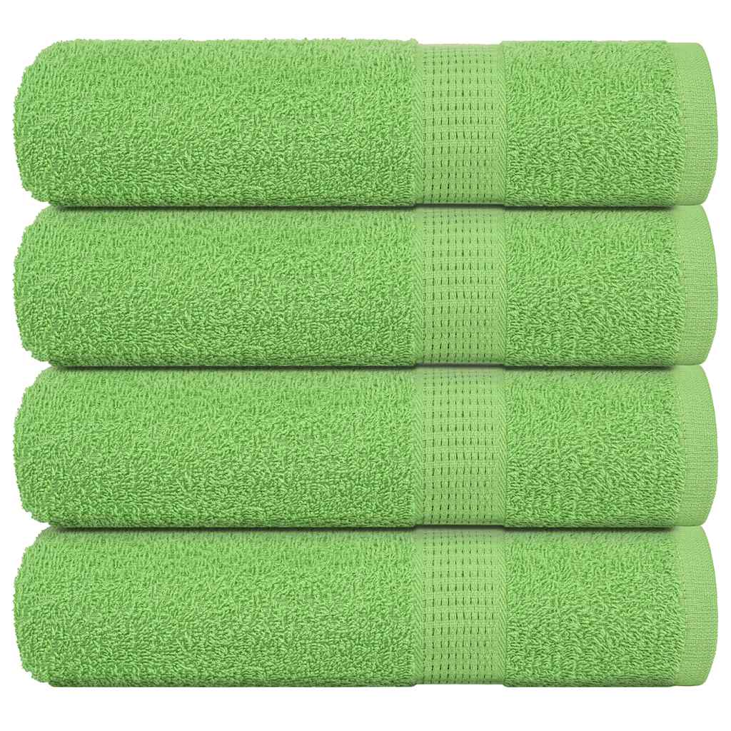 Vidaxl Bath Handels 4 PC 100x150 cm 360 g m² 100% bomulls eple grønn
