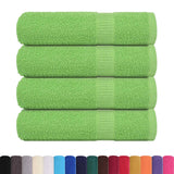 Vidaxl Bath Handels 4 PC 100x150 cm 360 g m² 100% bomulls eple grønn