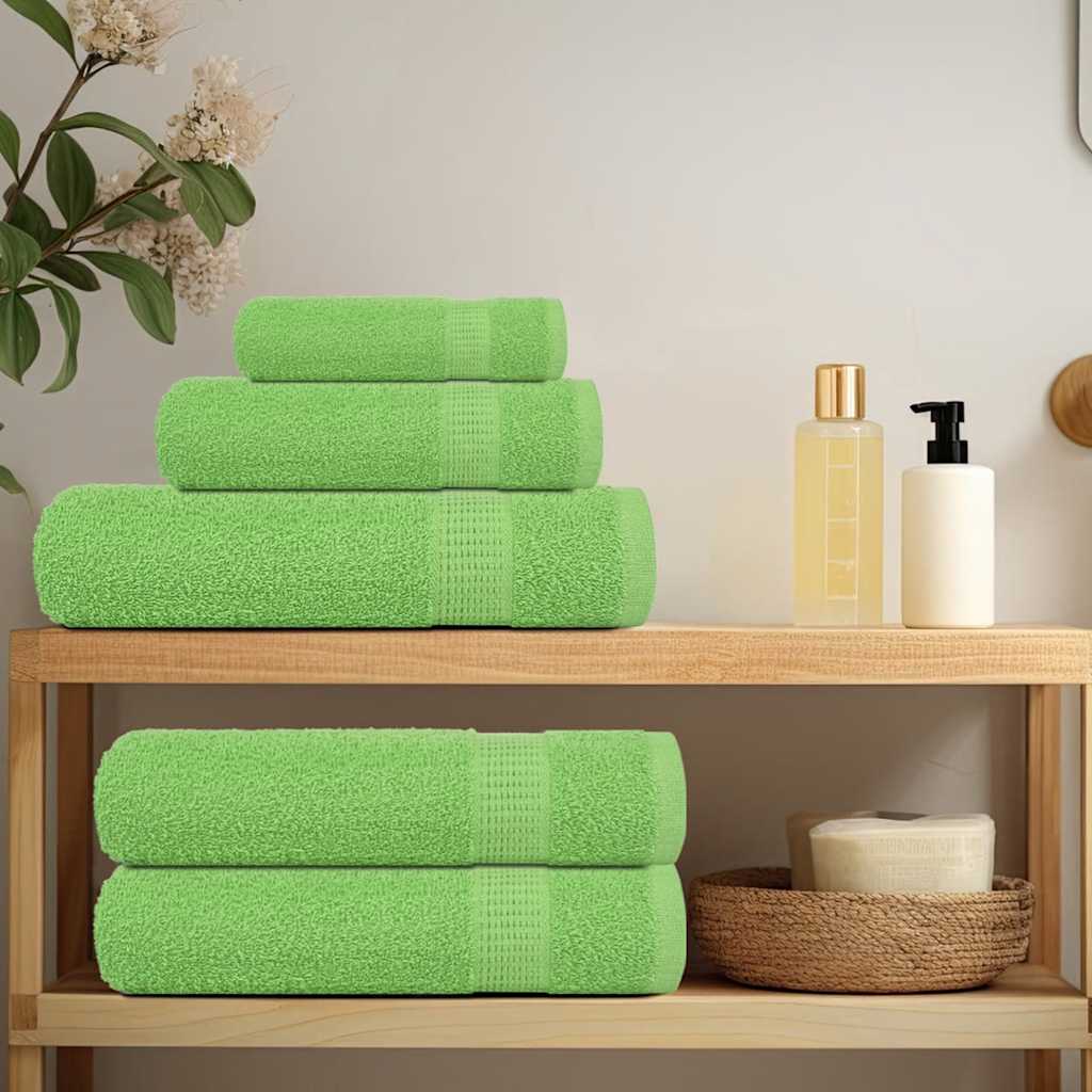 Vidaxl Bath Handels 4 PC 100x150 cm 360 g m² 100% bomulls eple grønn