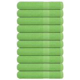 Bidaxl bastu handdukar 10 st 80x200 cm 360 g m² 100% bomullsgrönt