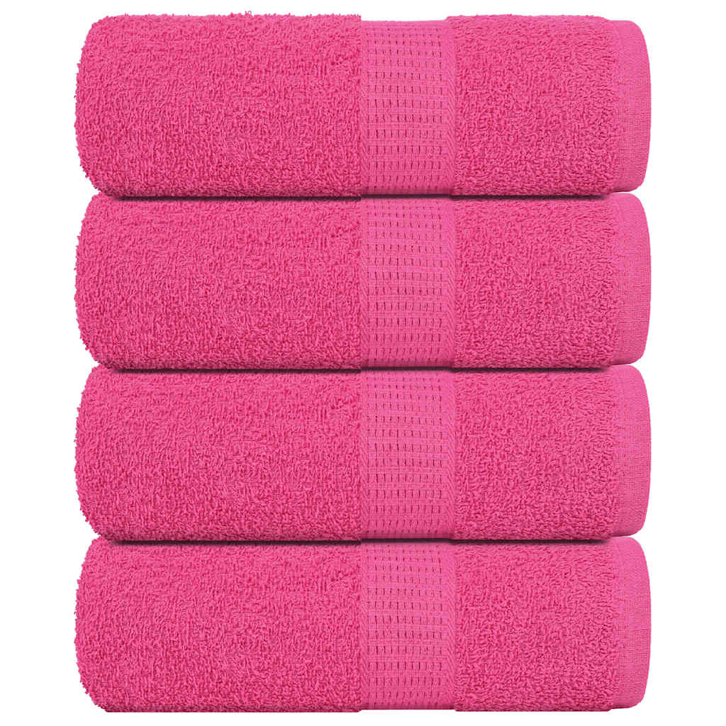 Vidaxl gostujoči brisanje 4 pcs 30x50 cm 360 g m² 100% bombažne roza