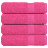 Vidaxl shower towels 4 st 70x140 cm 360 g m² 100% cotton pink