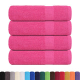 Vidaxl shower towels 4 st 70x140 cm 360 g m² 100% cotton pink