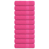 Vidaxl badehåndklæder 10 stk 100x150 cm 360 g m² 100% bomuldsrosa