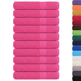 Vidaxl towels 10 pcs 100x200 cm 360 g m² 100% cotton pink