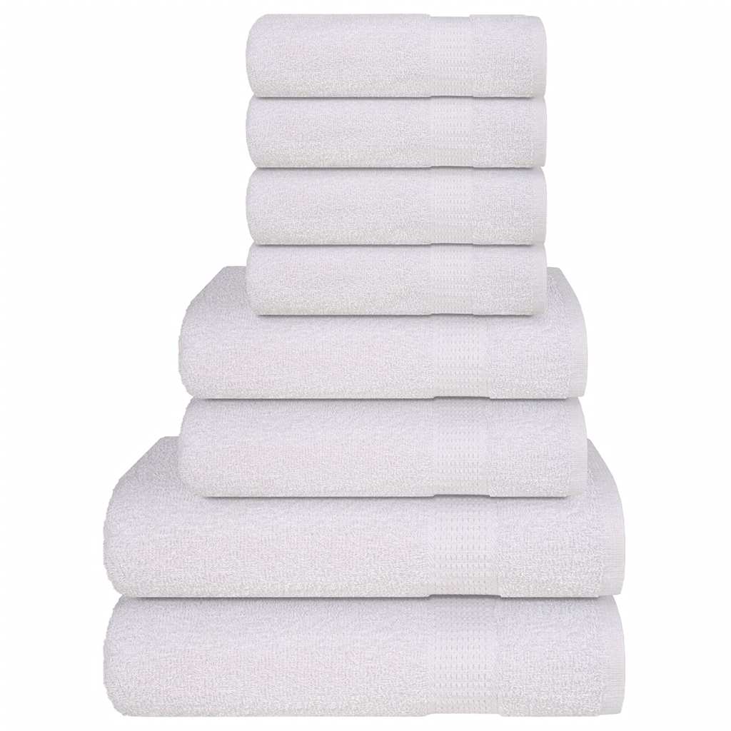 Vidaxl 8-piece towel set 360 g m² 100% cotton white