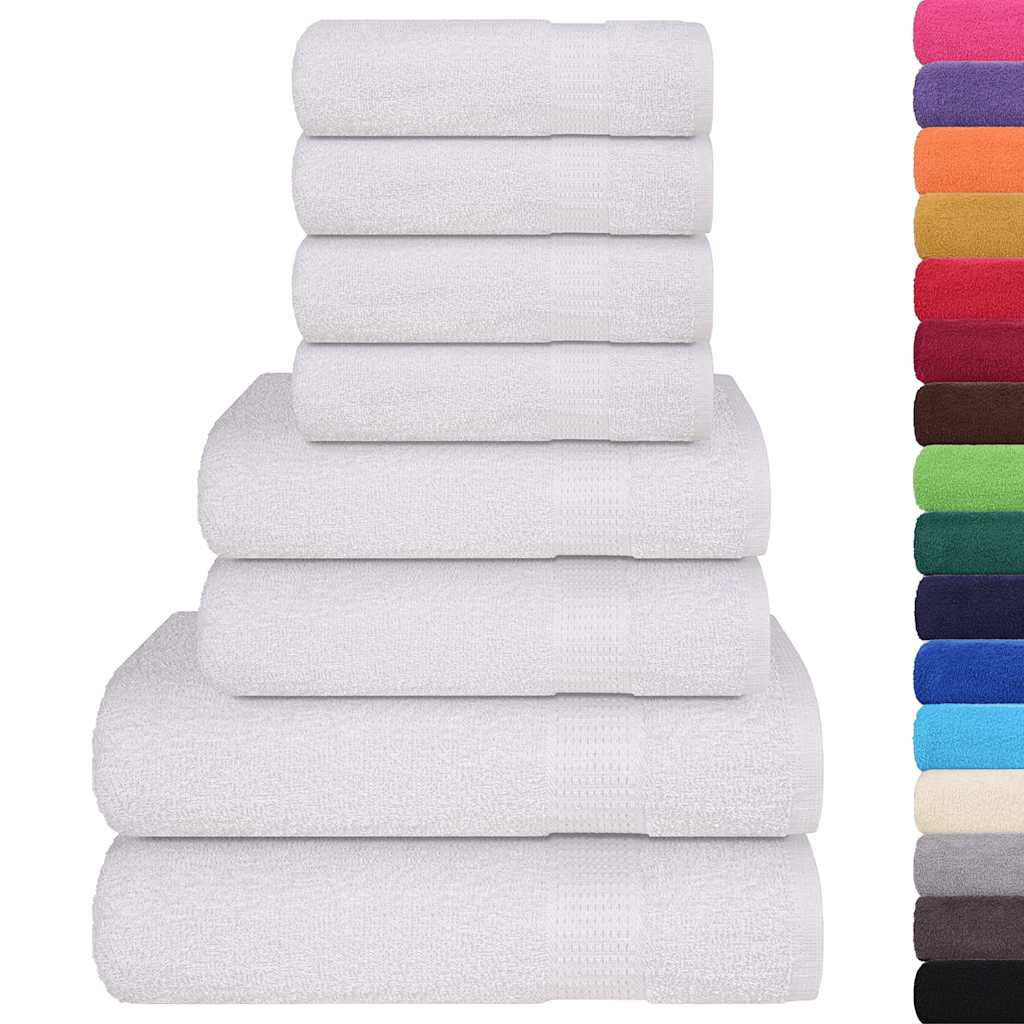 Vidaxl 8-piece towel set 360 g m² 100% cotton white