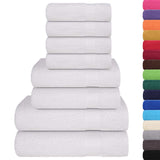 Vidaxl 8-piece towel set 360 g m² 100% cotton white