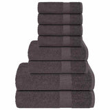 Vidaxl 8-piece towel set 360 g m² 100% cotton anthracite colored