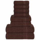 Vidaxl 8-piece towel set 360 g m² 100% cotton brown