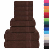 Vidaxl 8-piece towel set 360 g m² 100% cotton brown