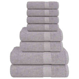 Vidaxl 8-piece towel set 360 g m² 100% cotton gray