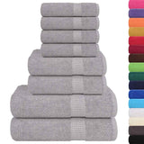 Vidaxl 8-piece towel set 360 g m² 100% cotton gray