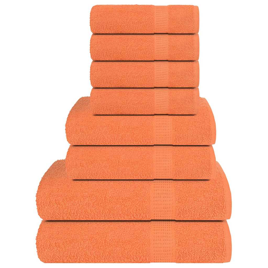 Vidaxl 8-piece towel set 360 g m² 100% cotton orange
