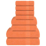 Vidaxl 8-piece towel set 360 g m² 100% cotton orange