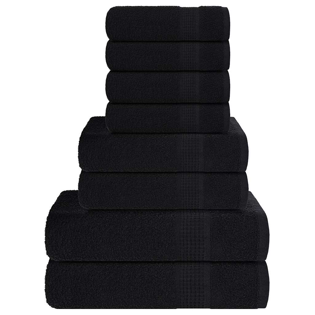 Vidaxl 8-piece towel set 360 g m² 100% cotton black