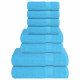 Vidaxl 8-piece towel set 360 g m² 100% cotton turquoise