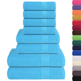 Vidaxl 8-piece towel set 360 g m² 100% cotton turquoise